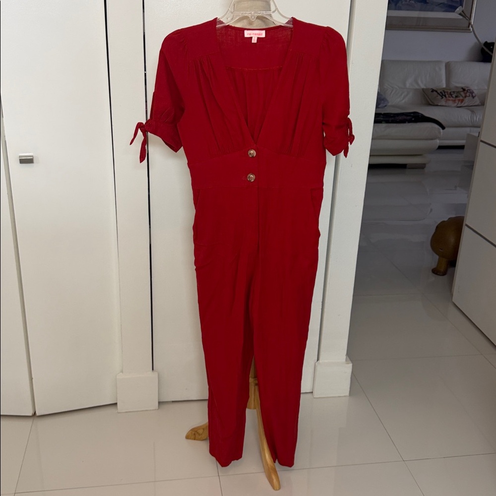 re:named Vibrant Red Jumpsuit